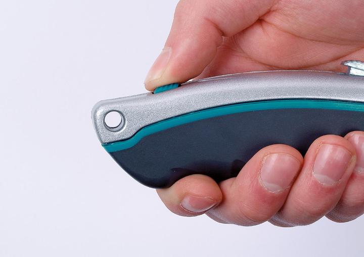 Actual product image wolfcraft Quick-Change Trapezium Blade Knife with Retractable Blade (Cutters)