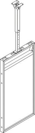 Actual product image Hagor Ceilingmount OM46N-D - Bracket - for Flat Panel Display - Black - Screen Size