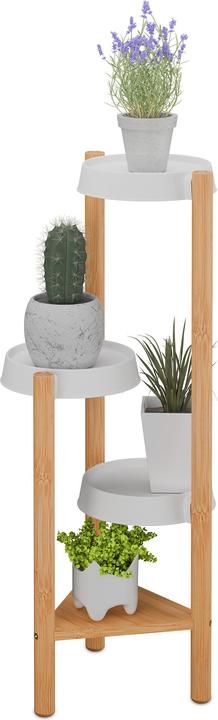 Produktbild Relaxdays Pflanzenständer Bambus & Kunststoff