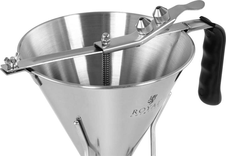 Produktbild Royal Catering Fülltrichter Likörtrichter Gebäckfüller 1.8 l Edelstahl 3 Dosierspitzen