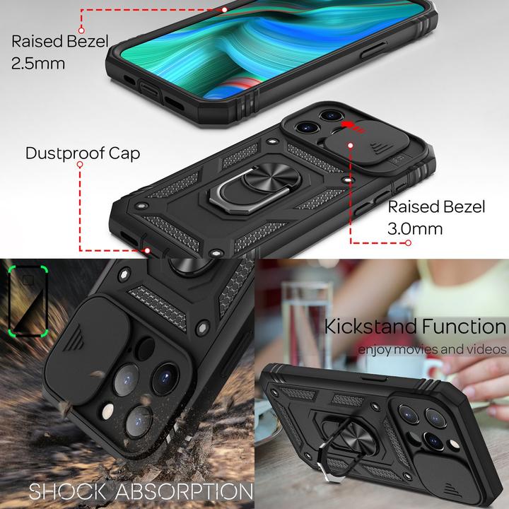 Actual product image Nalia Shockproof military style ring cover (Apple iPhone 13 Pro)