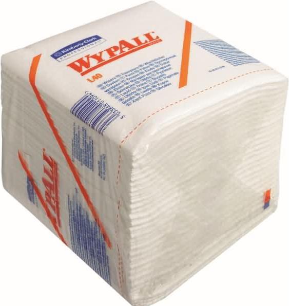 Image du produit Wypall Lingettes L40 1 pli 30,5x31,8cm pliées en quatre blanc (1 x)