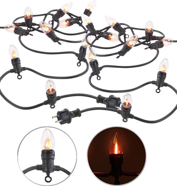 Actual product image Lunartec Set of 2 decorative light chains flame optics (4.20 m)