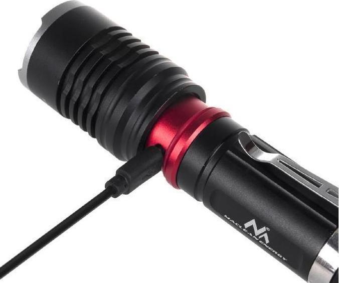 Image du produit Maclean MCE220 MCE220 LED Cree 800 lumens lampe de poche + chargeur + support vélo (10 cm, 800 lm)