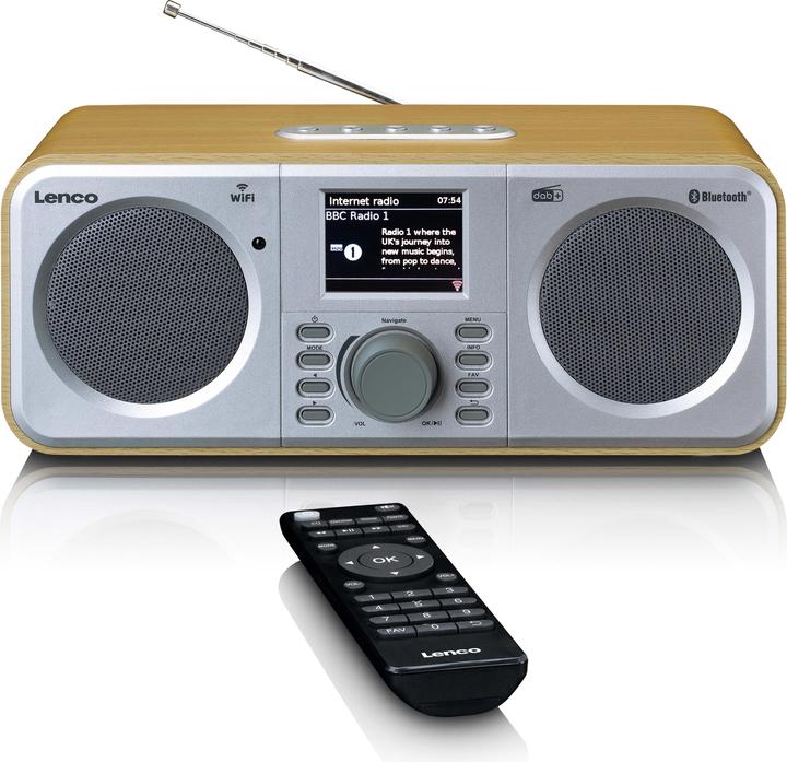 Productafbeelding Lenco DIR-141 (FM, DAB+, PLL, VHF, Internet radio, Bluetooth, WiFi)