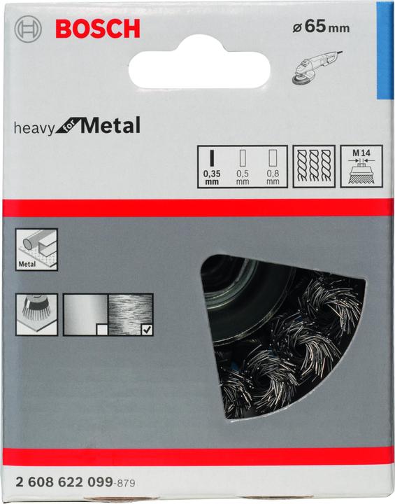 Produktbild Bosch Professional Zubehör PRO Metal heavy Topfbürste, 75 x 0,35 mm, Gewinde (0.35 mm)