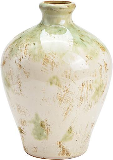 Produktbild G. Wurm Vase aus Keramik creme, grün (B/H/T) 15x20x15cm (15 x 20 x 15 cm, 0 l)