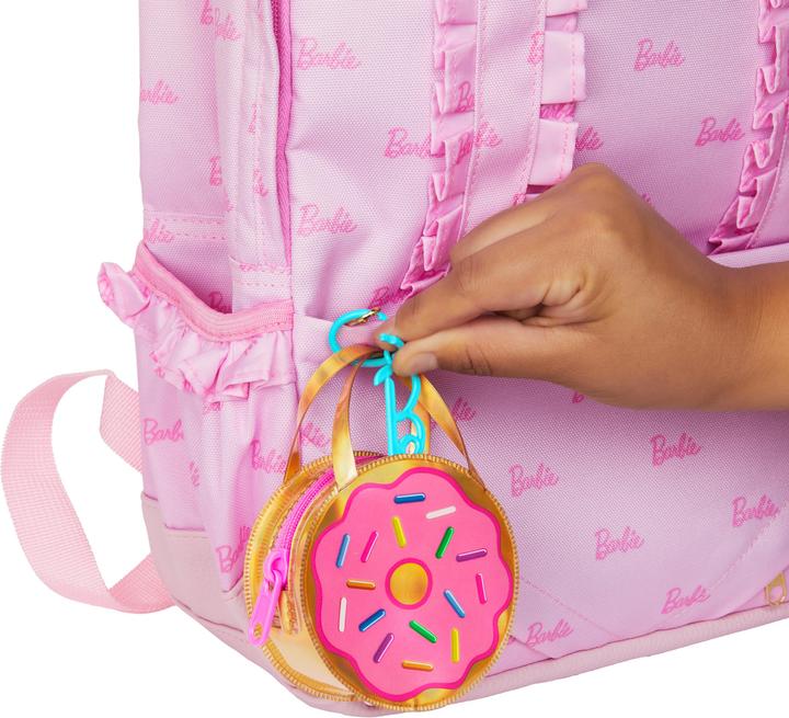 Image du produit Barbie Vêtements de mode et sac de luxe avec accessoires dans un présentoir de comptoir