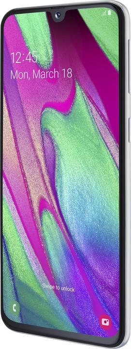 Actual product image Samsung Galaxy A40 EU (64 GB, White, 5.90", Dual SIM + SD, 16 Mpx, 4G)
