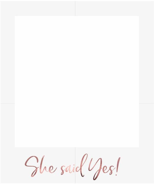 Image du produit Partydeco Accessoire de fête Cadre photo selfie she said yes or rose