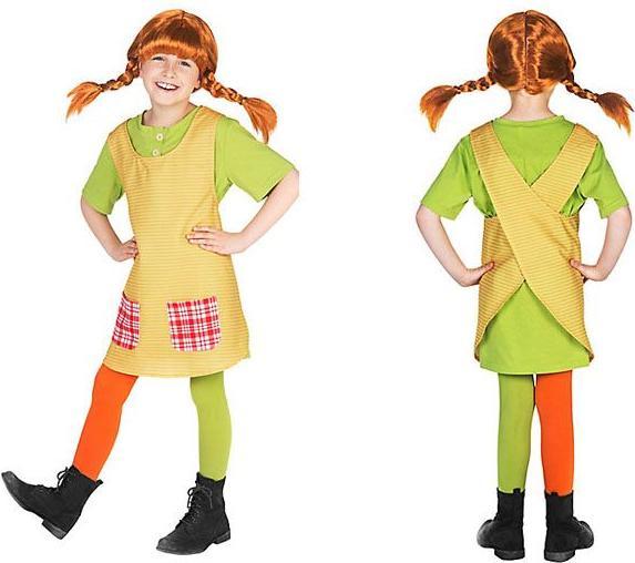 Actual product image Metamorph Pippi Langstrumpf Kostüm für Kinder (98, 104)