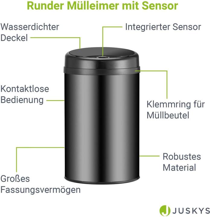 Produktbild Juskys Automatischer Mülleimer mit Sensor (30 l)