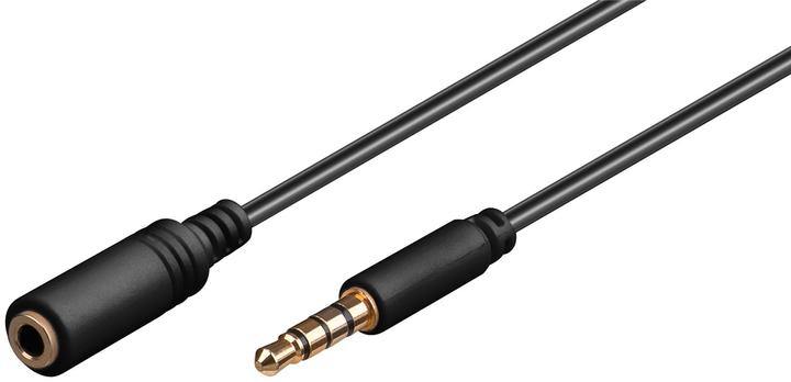 Goobay Kopfhörer- und Audio Verlängerungskabel AUX, 4-pol. 3,5 mm slim, CU (0.50 m, 3.5mm Klinke (AUX))