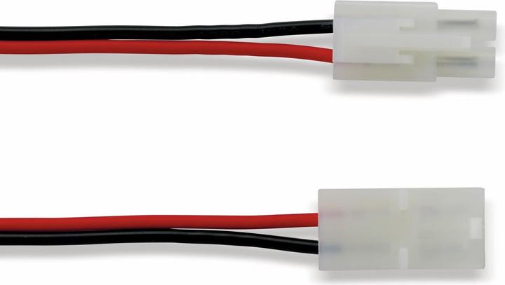Produktbild Tamiya Steckverbinder-Set, 2-polig,, Stecker/Kupplung, rot/schwarz, 180mm