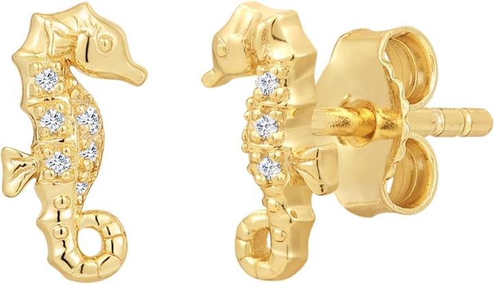Actual product image Rafaela Donata Ladies ear stud seahorse - 36140 (Sterling Silver)