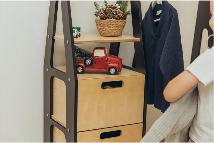 Image du produit Duck Woodworks Porte-manteau pour enfants avec tiroirs