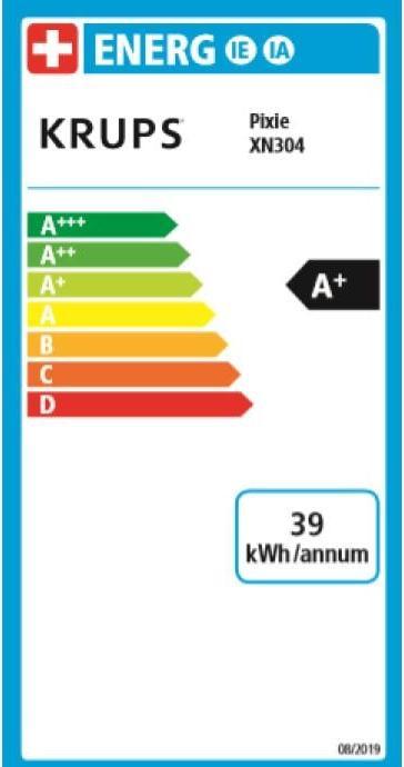 Label énergétique Krups Pixie (NESPRESSO Original)