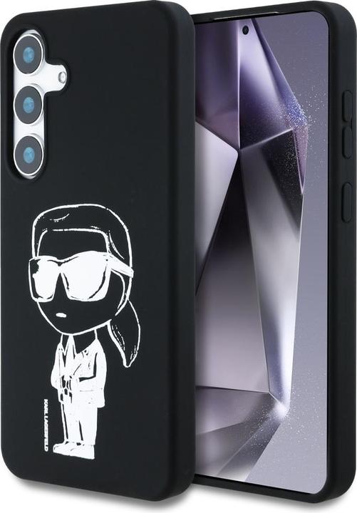 Image du produit Karl Lagerfeld Etui Silicone Graffiti Ikonik Printed Logo MagSafe Samsung Galaxy S25 czarny (Samsung Galaxy S25)