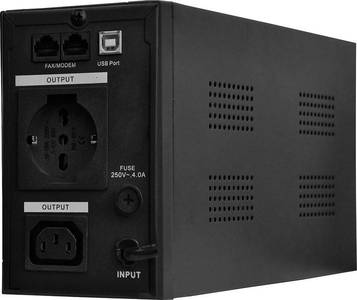 Actual product image Mediacom M-UPS851D Uninterruptible power supply (UPS) Line-interactive 0.8 kVA 480 W 2 socket(s) AC (800 VA, 480 W, Line-interactive UPS)