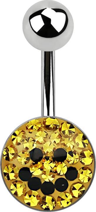 Image du produit Star Piercing Banane argentée avec smiley (sans laiton, Acier chirurgical 316L)
