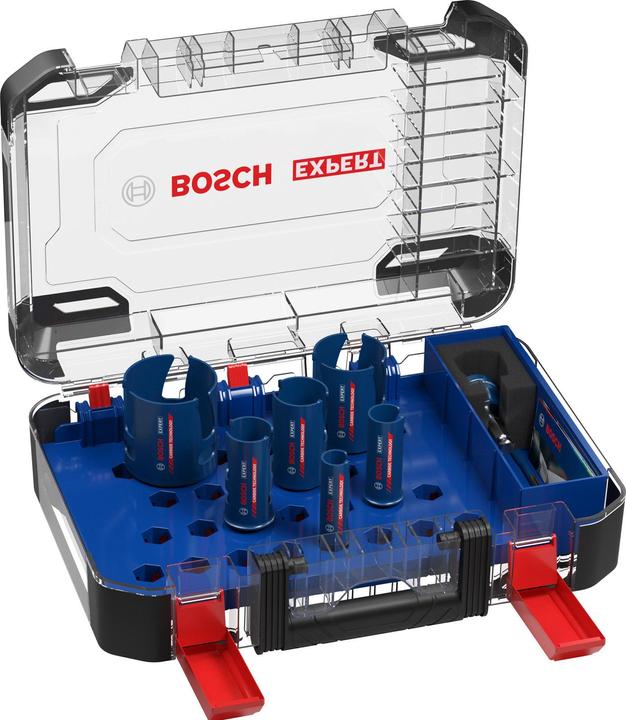 Actual product image Bosch Professional Zubehör EXPERT Construction Material hole saw set 20/25/32/38/51/64 mm, 10 pcs. (20 mm, 25 mm, 32 mm, 38 mm, 51 mm, 64 mm)