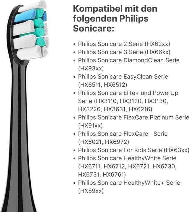 Actual product image Hermex Alternative replacement brushes for Philips Sonicare W2 toothbrush head (8 x)