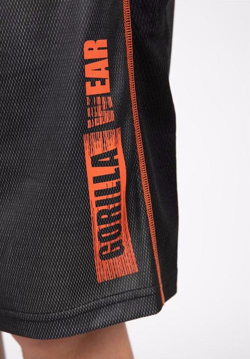 Produktbild Gorilla Wear Wallace Mesh Shorts Grau/Orange (S/M)