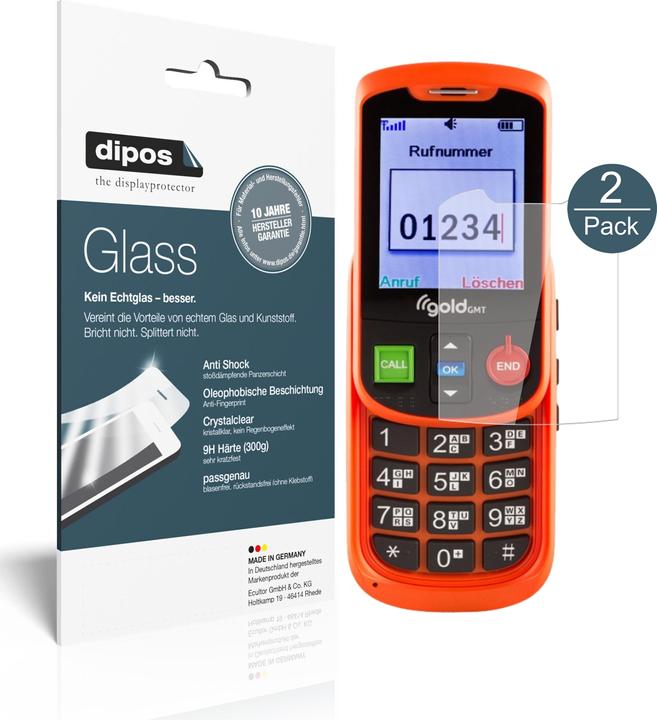 Actual product image Dipos Screen Protector Anti-Shock (2 Piece, Gold GMT Alto 2)