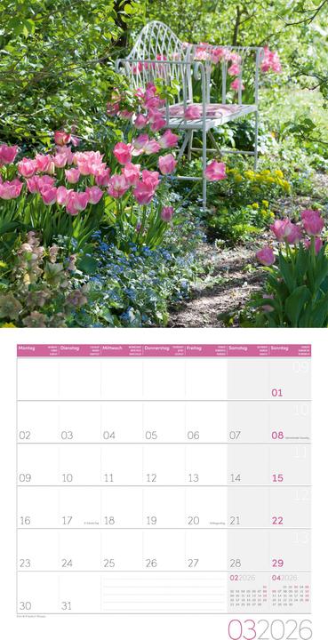 Image du produit In meinem Garten Kalender 2026 - 30x30 (30 x 30 cm, Couverture rigide, Allemand, Français, Anglais, Italien)