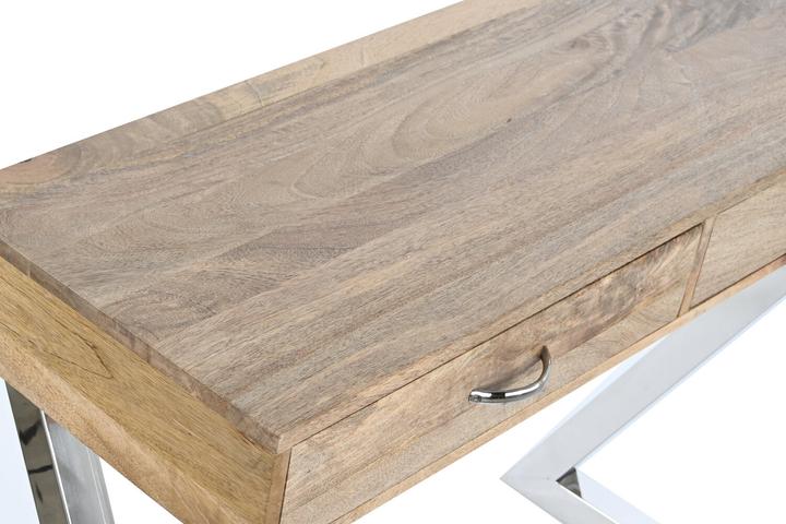 Image du produit Esprit Set of furniture Home Brown Silver Steel Mango wood 110 x 40 x 76 cm (3 Pieces) (110 x 40 x 76 cm)
