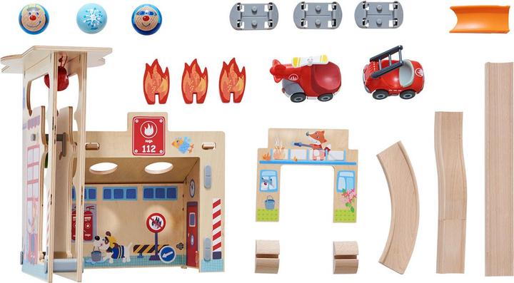 Actual product image Haba Kullerbü – Feuerwehrwache