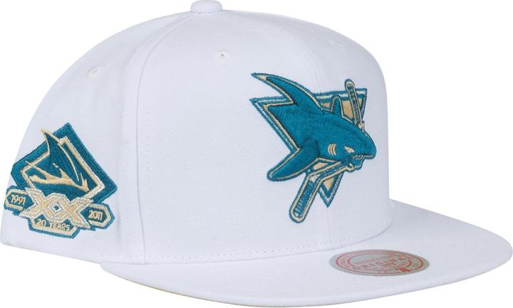Mitchell & Ness White San Jose Sharks (One Size)