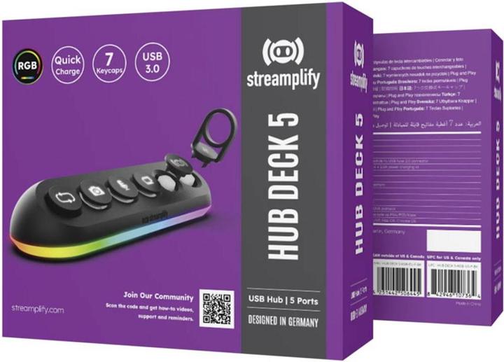 Actual product image Streamplify Hub Deck 5 (USB-A, 5 Ports)