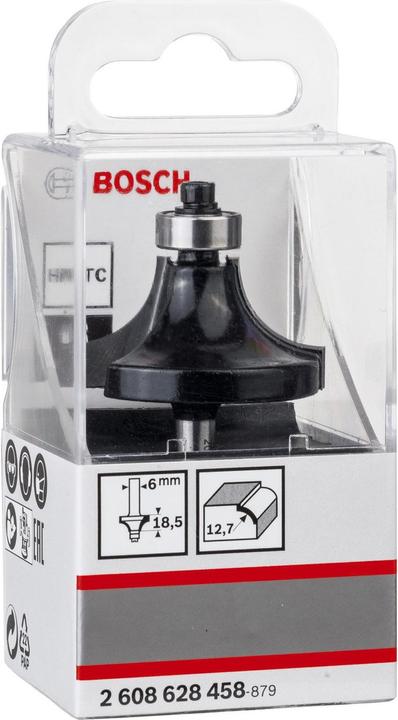 Produktbild Bosch Professional Zubehör Abrundfräser, 6 mm, R1 12,7 mm, D 38,1 mm, L 18,6 mm, G 60 mm