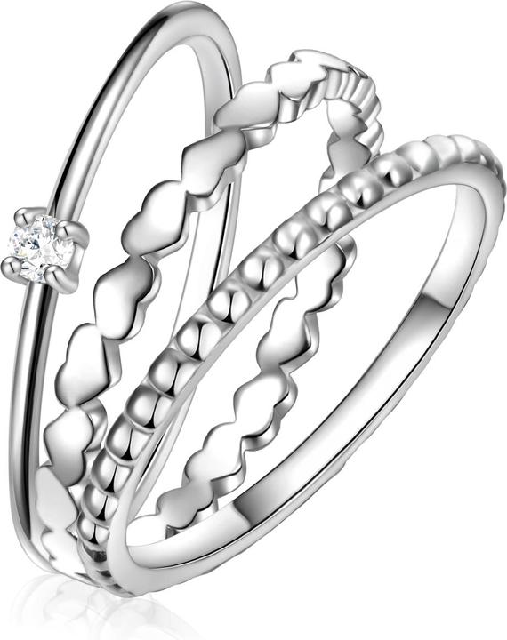 Produktbild Glanzstücke München Damen Herz/Kugel Sterling Silber Zirkonia silber - 32024 (58, 925 Silber)