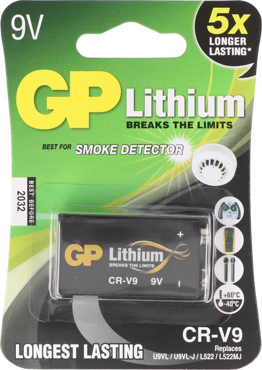 GP Batteries GP Batterie Lithium 9V (1 pcs., 9V Block, 800 mAh)