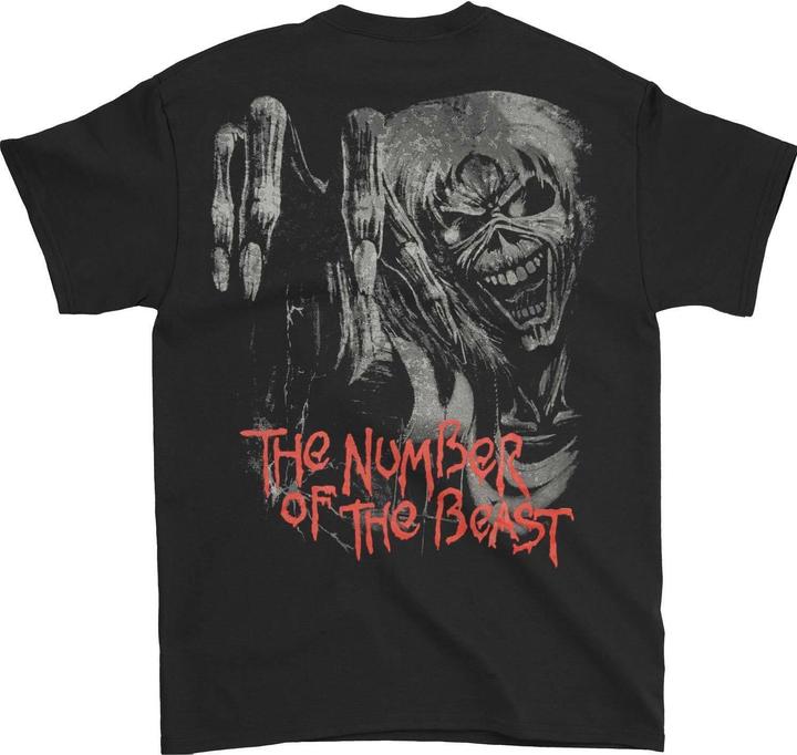 Actual product image Music Brand Unisex Adult Number of the Beast Jumbo Back Print T-Shirt (S)