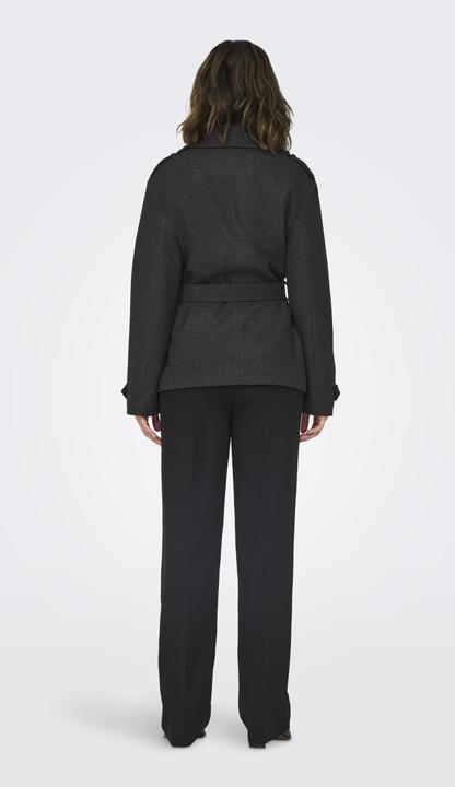 Actual product image Only Lapel collar Cuffs with button Jacket Trench coat (L)