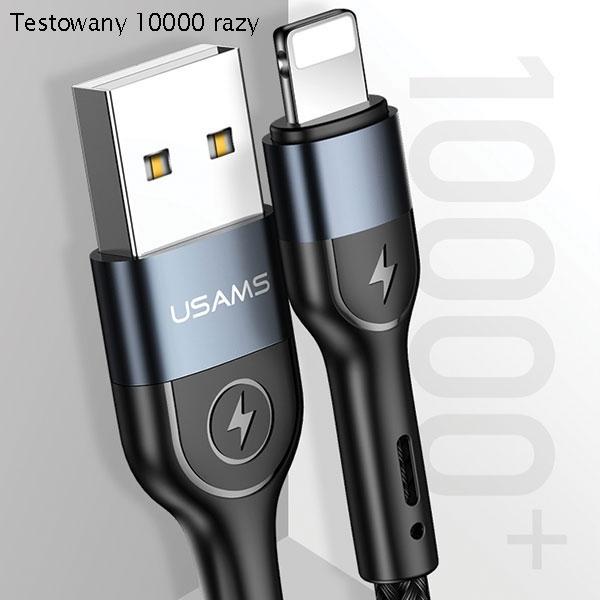 Produktbild Usams USB USB-A Cable - Lightning 1.2m Black (63800-uu) (1.20 m, USB 3.0)