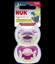 NUK Signature Night Silicone Pacifier 18-36m 10177 (2 x, 18 - 36 M.)