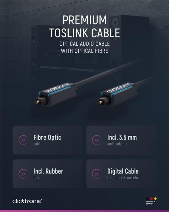 Produktbild clicktronic Opto-Kabel (2 m, Optisch)