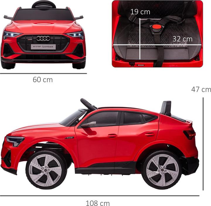 Immagine prodotto Homcom Auto elettrica per bambini con telecomando e funzione musica (12 V)