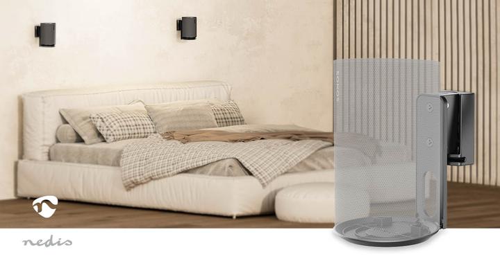 Produktbild Nedis Lautsprecherhalter - Kompatibel mit: Sonos Era100 - Wand - 3 kg - Drehgelenk/Neigung - kippbar (1 Stk., Wandmontage, Neigbar, Drehbar)
