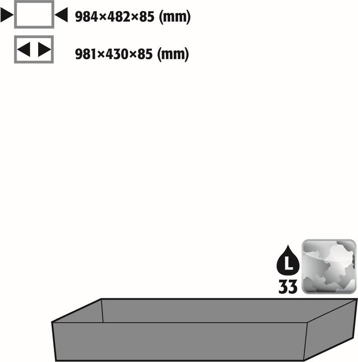 Image du produit asecos Bac de rétention au sol Stawa-R pour les armoires de produits chimiques des séries CS et CX