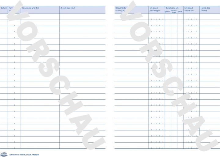 Nutritional values and ingredients Avery Logbook (32 x)