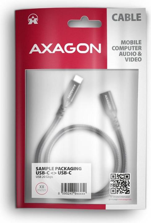 Immagine prodotto Axagon BUCM32-CF15AB Cavo di prolunga Kabelis Gen2 USB-C - USB-C 1,5 m, 5 A, 20 Gbit (1.50 m, USB 3.2 Gen 2x2)
