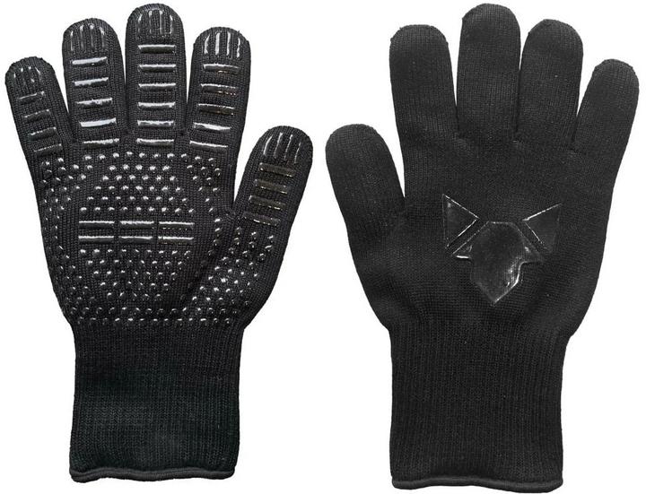 Fennek Grill Grillhandschuh mit Logo, Schwarz (Silikon, Aramid)