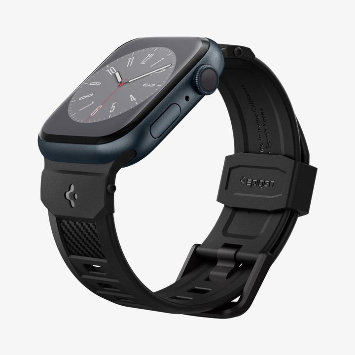 Actual product image Spigen RUGGED BAND Apple Watch 4/5/6/7/8/SE (38/40/41MM) MATTE BLACK (38 mm, 40 mm, 41 mm, Thermoplastic polyurethanes (TPU))