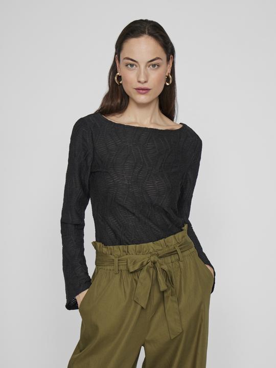 Actual product image Vila Boat-neck top with long sleeves (XS)