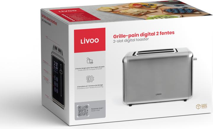 Productafbeelding Livoo Roosterpijn digitaal 2 fentes (EU-stekker)